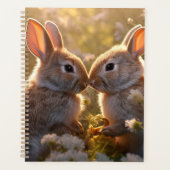 Schattige konijnen in Spring Meadow Design Planner (Voorkant)