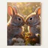 Schattige konijnen in Spring Meadow Design Planner (Achterkant)