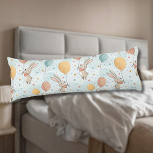 Schattige Konijnen met Pastelkleurige Eierballonne Lichaamskussen