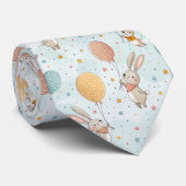Schattige Konijnen met Pastelkleurige Eierballonne Stropdas (Opgerold)