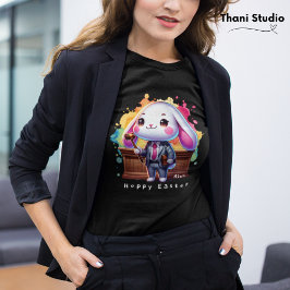 Schattige Konijnenadvocaat Hoppy Pasen Aangepaste T-shirt