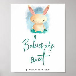 Schattige konijnenbaby's zijn lief poster