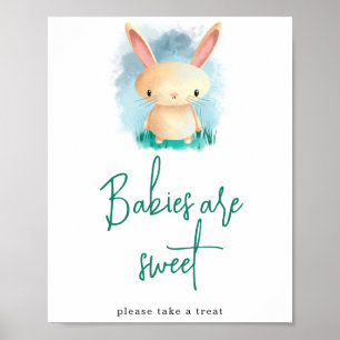 Schattige konijnenbaby's zijn lief poster