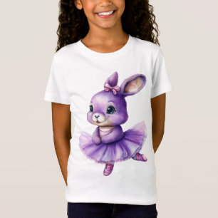 Schattige konijnenballerina dansballet t-shirt