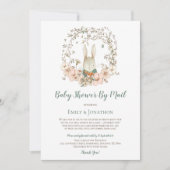  Schattige Konijnenbladeren Baby Jongensdouche per Kaart (Voorkant)