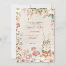  Schattige konijnenfoto bloemen baby meisje geboor