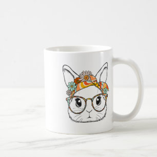 Schattige konijnengezicht Groovy Gles Girl Happy E Koffiemok