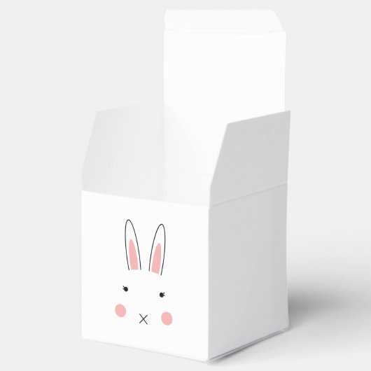 Schattige Konijnengezicht Treat Box Bedankdoosjes (Geopend)