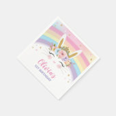 Schattige konijnenkonijn 1e verjaardagsfeestje ser servet (Hoek)