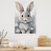 Schattige konijnenkonijn Poster (Keuken)
