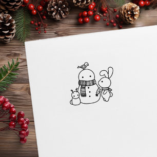 Schattige Konijnenkonijn Wortel toevoegen aan een Rubberstempel