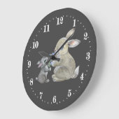 schattige konijnenliefhebber grote klok (Hoek)