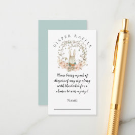  Schattige Konijnenluier Raffle Jongensdouche Informatiekaartje