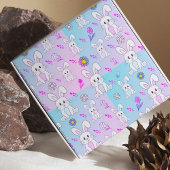 Schattige Konijnenpastel Roze Baby Blauw Fun Anima Cadeaupapier