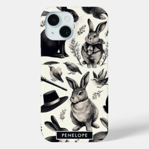 Schattige Konijnenpatroon iPhone 15 Case