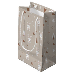 Schattige konijnenpatroon geschenkzak klein cadeauzakje