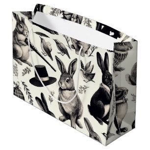 Schattige  Konijnenpatroon Groot Cadeauzakje