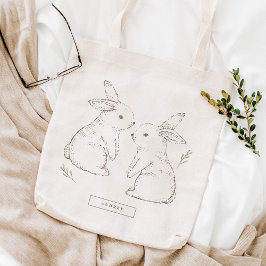 Schattige Konijnenpatroon Tote Bag