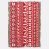 Schattige konijnenrood kerstvakantiepatroon deken (Voorkant Verticaal)