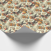 Schattige  Konijnenschilderij Cadeaupapier (Hoek)