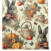 Schattige  Konijnenschilderij Douchegordijn (Voorkant)