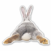 Schattige konijnenstaart sticker (Voorkant)