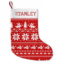 Schattige Konijnenvakantiepatroon Rood en Wit