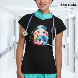 Schattige Konijnenverpleegster Hoppy Pasen & Aange T-shirt