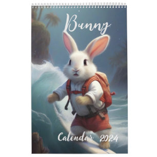 Schattige konijntje 2024 kalender