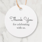 Schattige konijntje bedankt bedankjes labels (Achterkant)