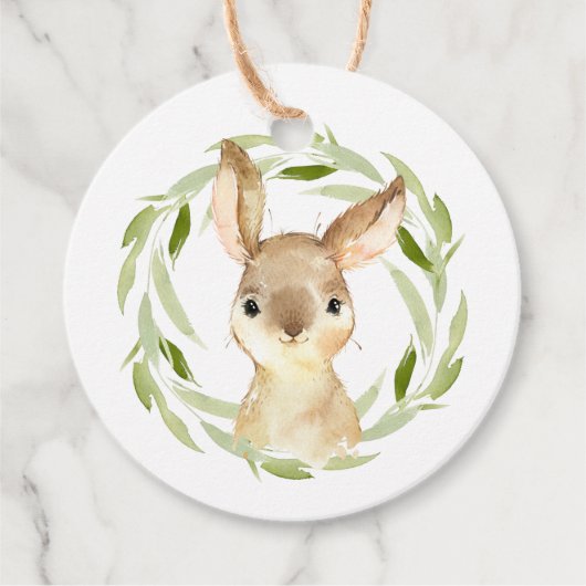 Schattige konijntje bedankt bedankjes labels (Voorkant)