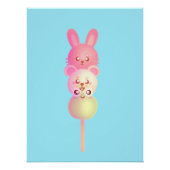 Schattige konijntje, Beer en kikker Dango Glossy P Perfect Poster (Voorkant)