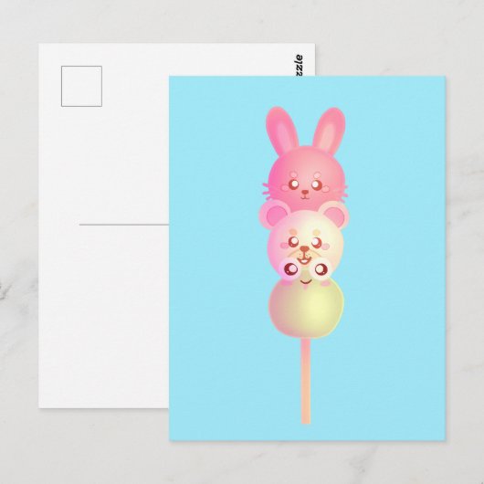 Schattige konijntje, Beer en kikkerdango Briefkaart (Voorkant / Achterkant)