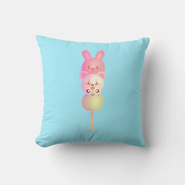 Schattige konijntje, Beer en kikkerdango Kussen (Voorkant)