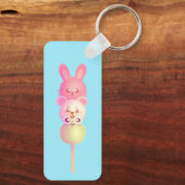 Schattige konijntje, Beer en kikkerdango Sleutelhanger (Achterkant)
