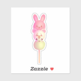 Schattige konijntje, Beer en kikkerdango Sticker