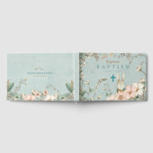  Schattige Konijntje Bloemen Groen Baby Doop Gastenboek (Volledig)