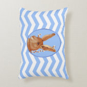 Schattige  konijntje en Chevron Pattern Decoratief Kussen (Voorkant(Verticaal))