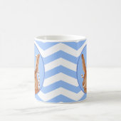 Schattige konijntje en Chevron Pattern Koffiemok (Center)