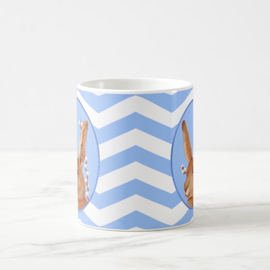 Schattige  konijntje en Chevron Pattern Koffiemok (Center)
