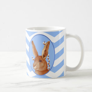 Schattige  konijntje en Chevron Pattern Koffiemok