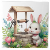 Schattige konijntje en goed Land Tegeltje (Voorkant)