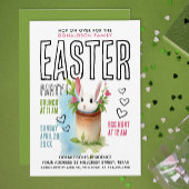 Schattige konijntje groen roze paaseierjacht Water Kaart