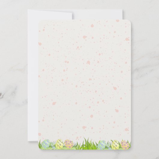 Schattige konijntje in een beige textuur Minimal E Kaart (Achterkant)