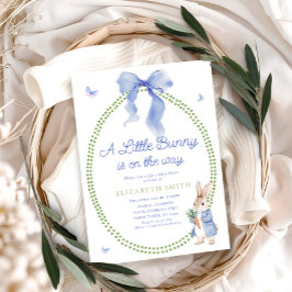 Schattige konijntje is onderweg naar het Baby show Kaart