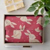 Schattige konijntje kerstpapier tissuepapier (Geschenk)