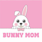 Schattige konijntje mam roze sticker (Voorkant)