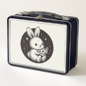 Schattige konijntje met pizza slice japans kawaii (Voorkant)