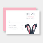 Schattige konijntje oren paasfeest RSVP kaartje