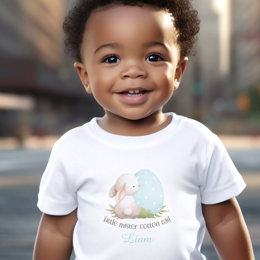 Schattige konijntje Pasen Gepersonaliseerde Naam B Kinder Shirts